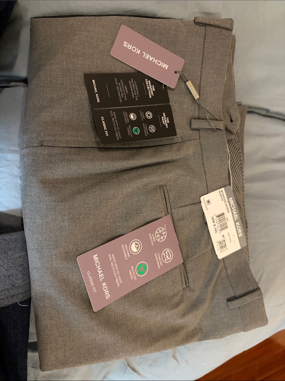 Michael Kors Gray Men's Dress Pants with Classic Fit